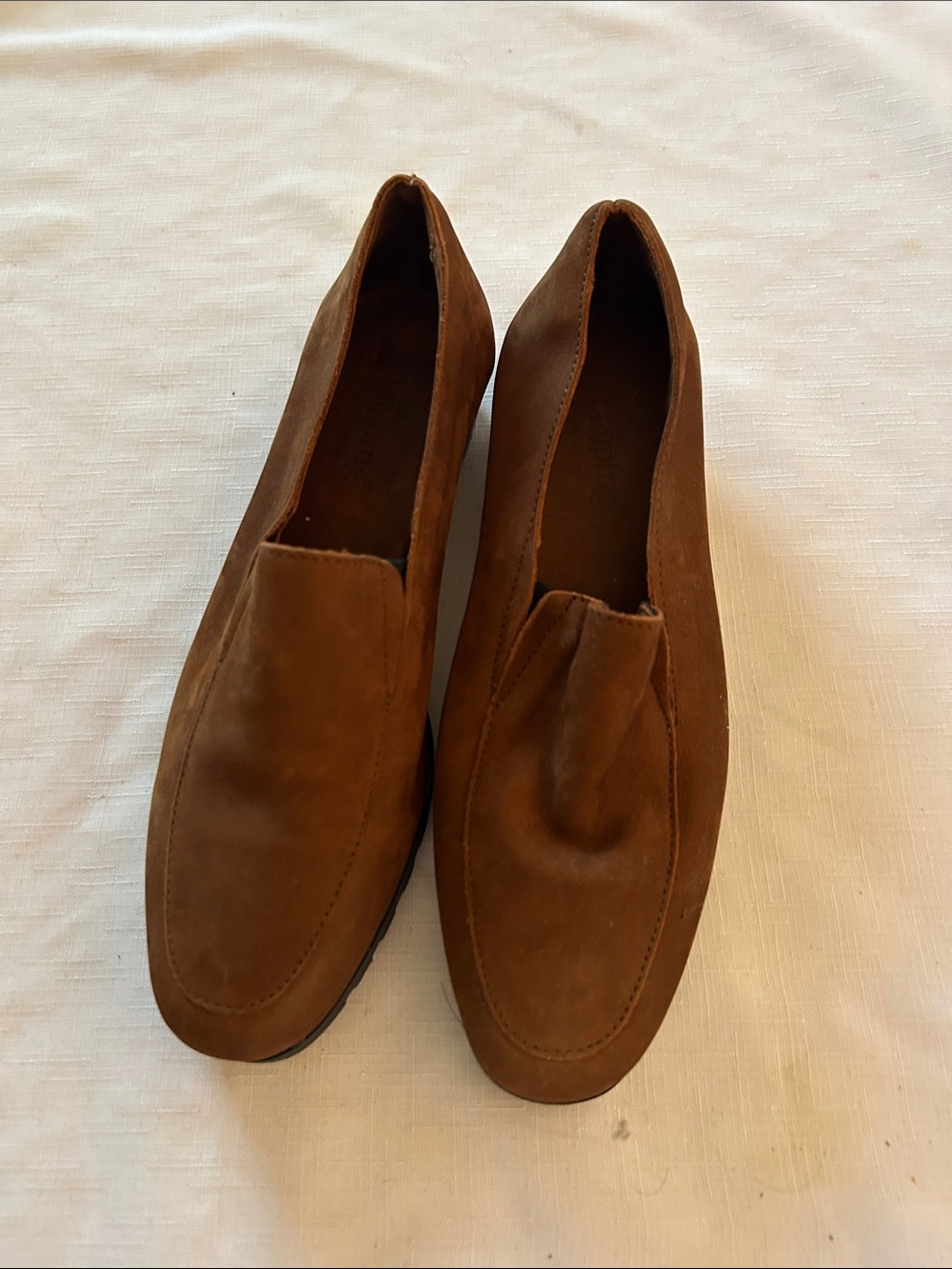 Women's Brown Suede Slip-On Loafers — Comfortable Everyday Style